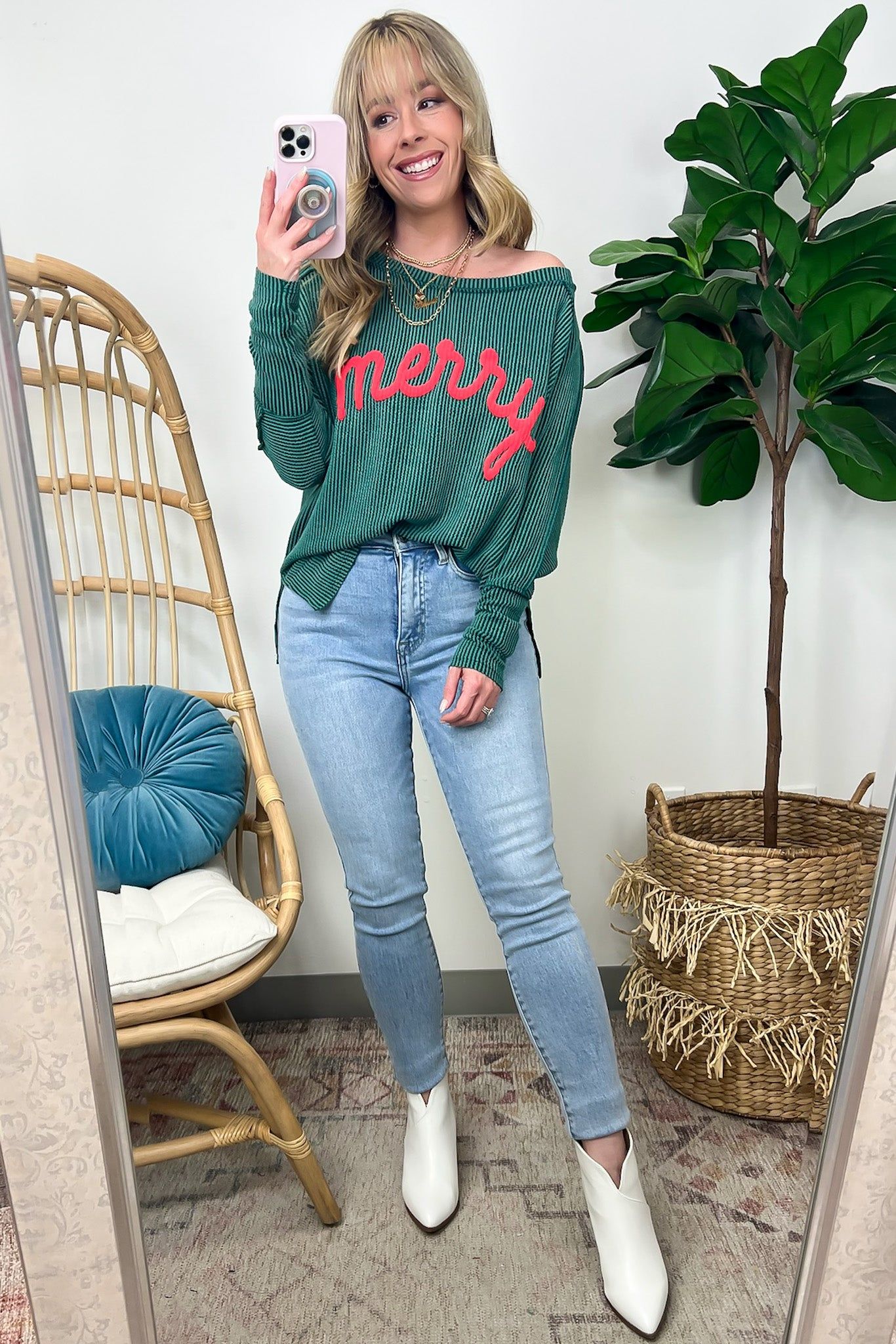 Merry Ribbed Knit Relaxed Top sold by Madison + Mallory product image thumbnail 2