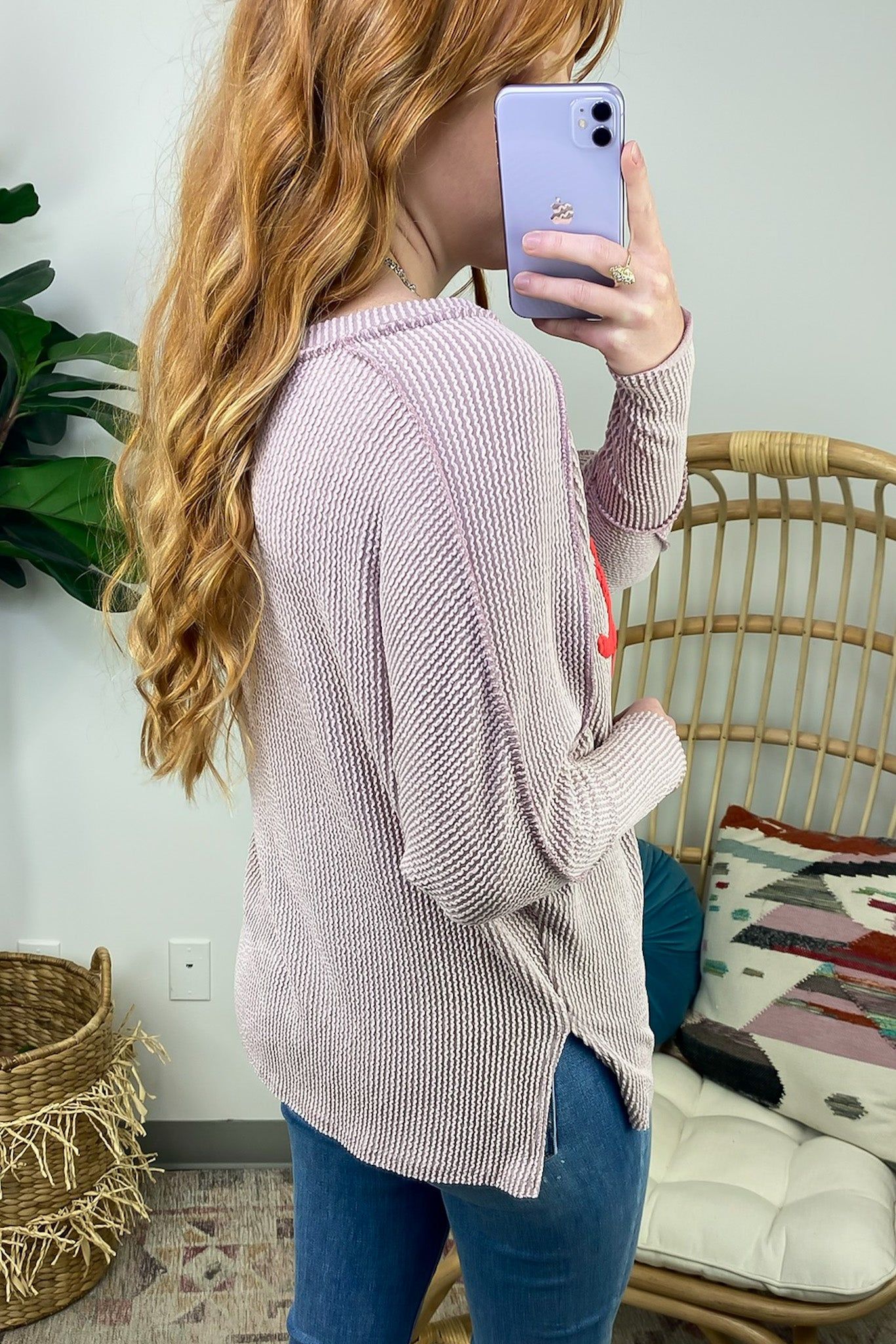 Merry Ribbed Knit Relaxed Top sold by Madison + Mallory product image thumbnail 4