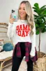 Game Day Graphic Cropped Long Sleeve Tee - FINAL SALE sold by Madison + Mallory