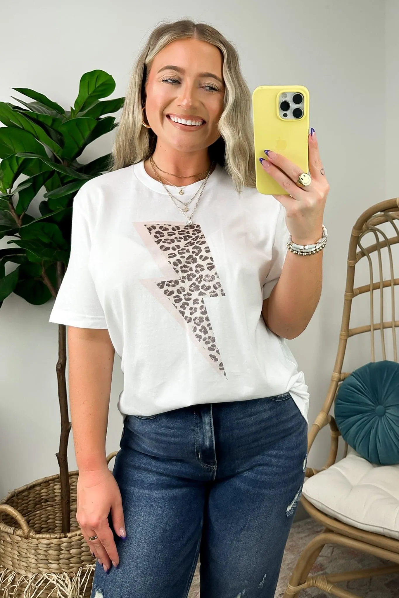 Wild Lightning Bolt Oversized Graphic Tee - FINAL SALE sold by Madison + Mallory