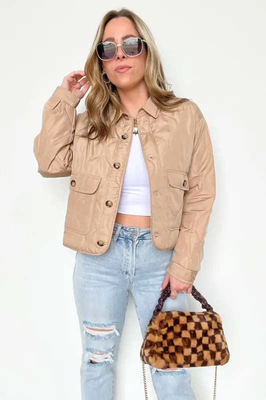 Parkside Quilted Button Down Jacket sold by Madison + Mallory