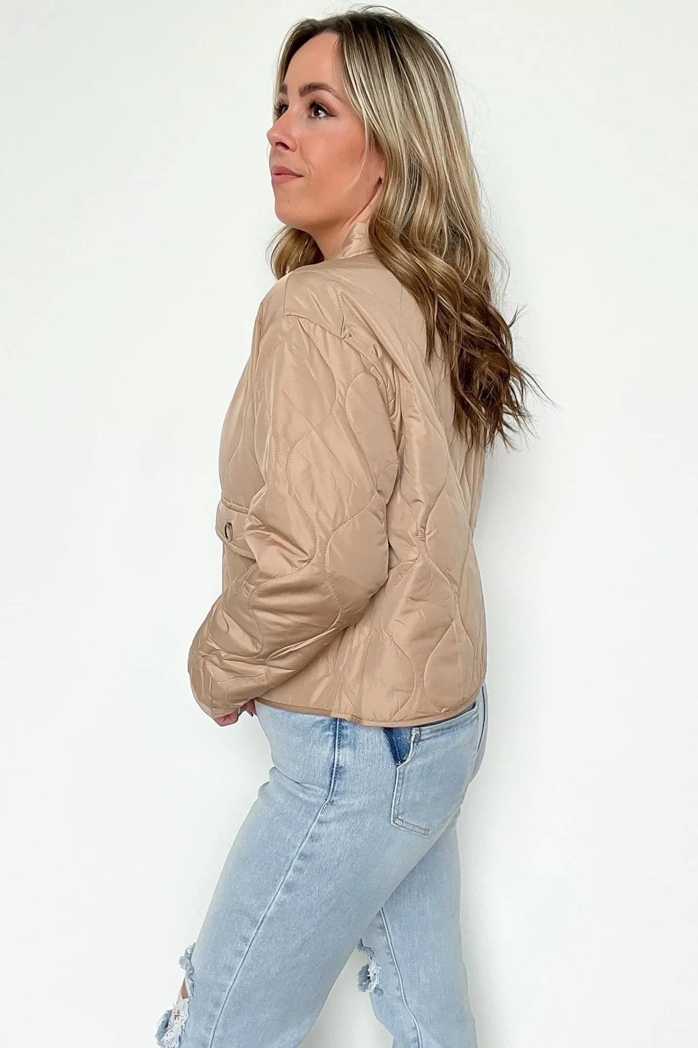Parkside Quilted Button Down Jacket sold by Madison + Mallory product image thumbnail 5