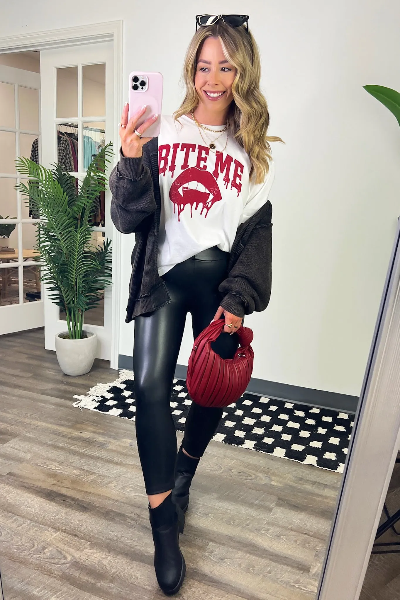 Bite Me Vintage Oversized Graphic Tee - FINAL SALE sold by Madison + Mallory product image thumbnail 2