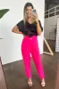 Kamie Button Pleated Straight Leg Pants - FINAL SALE sold by Madison + Mallory