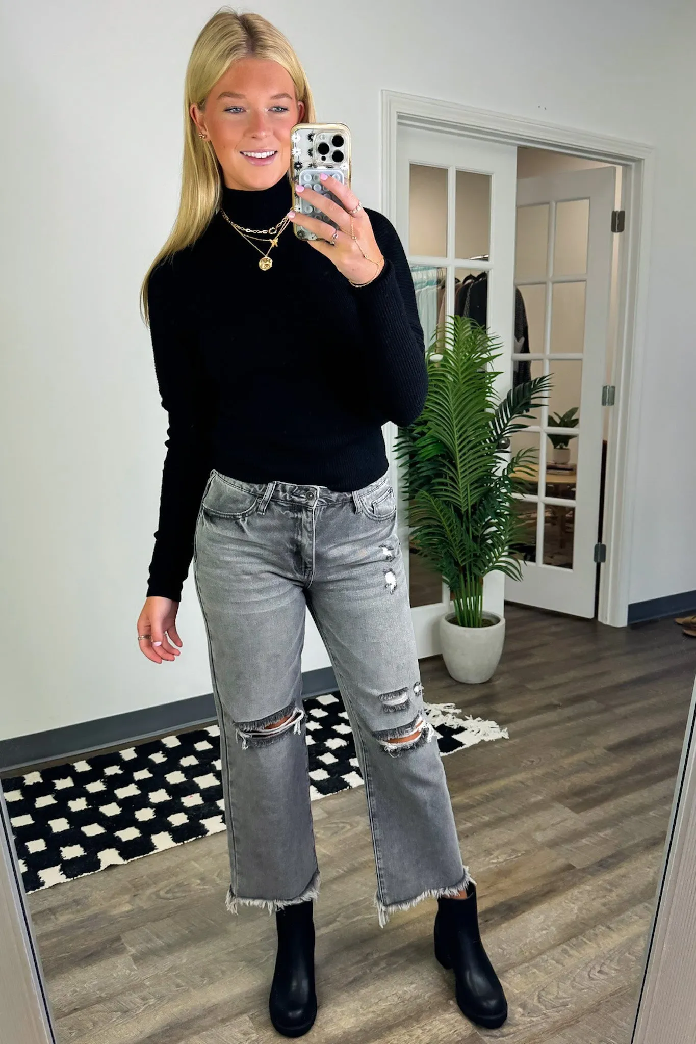 Camie Ribbed Mock Neck Sweater sold by Madison + Mallory product image thumbnail 4