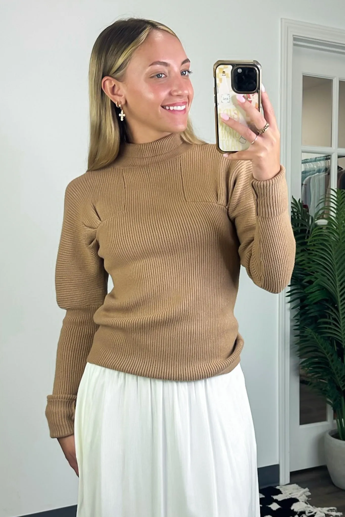 Camie Ribbed Mock Neck Sweater sold by Madison + Mallory product image thumbnail 3