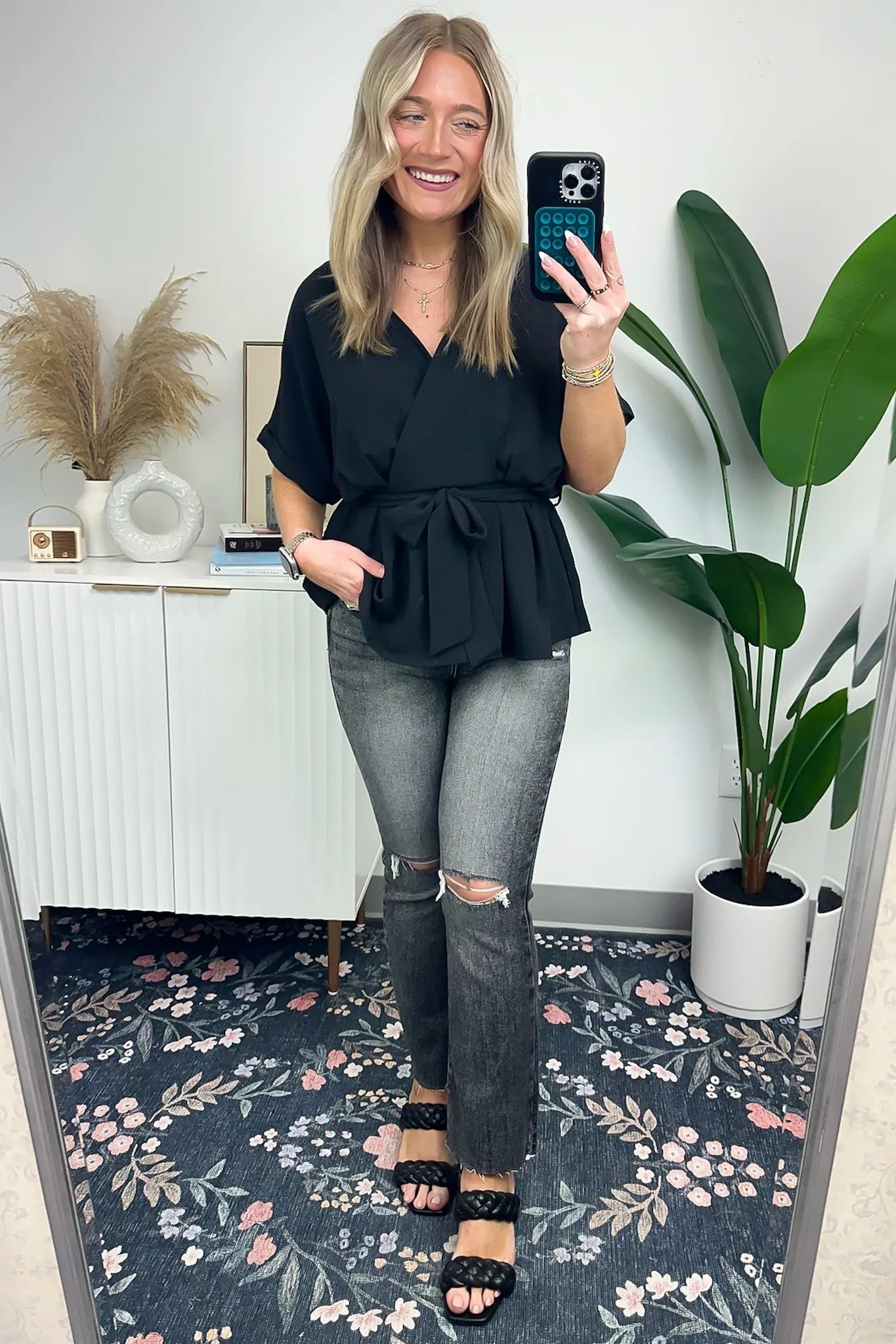 Alluring Magic Surplice Tie Front Top - FINAL SALE sold by Madison + Mallory product image thumbnail 2