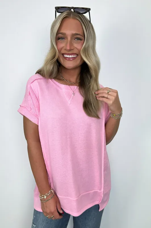 Favorite Reference High Low Short Sleeve Top - FINAL SALE sold by Madison + Mallory