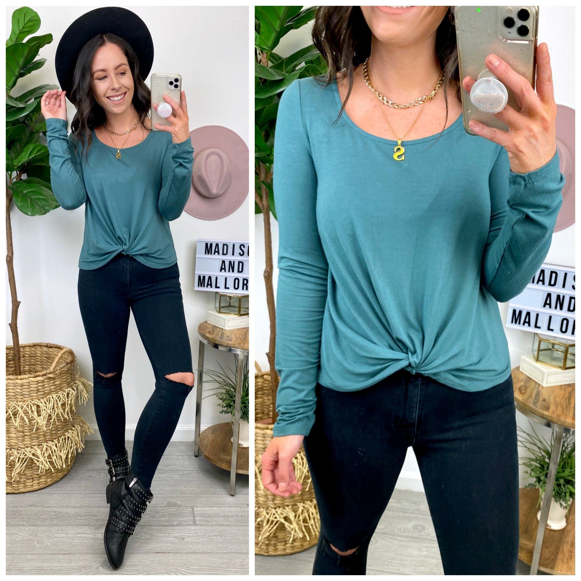 With a Twist Front Top sold by Madison + Mallory product image thumbnail 2