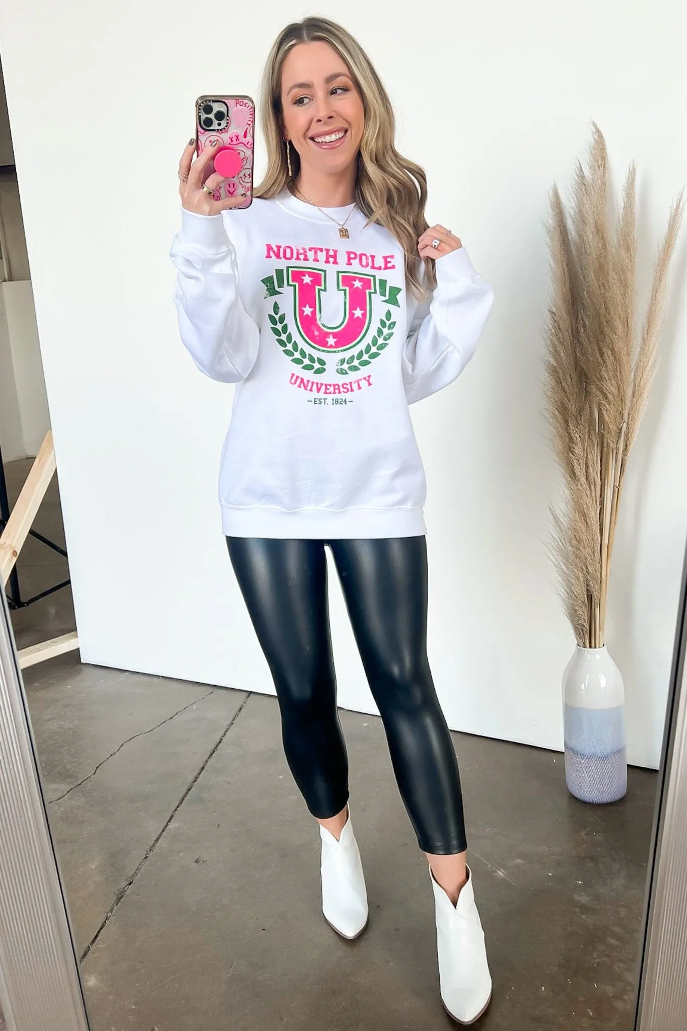 North Pole University Oversized Graphic Sweatshirt - FINAL SALE sold by Madison + Mallory product image thumbnail 5