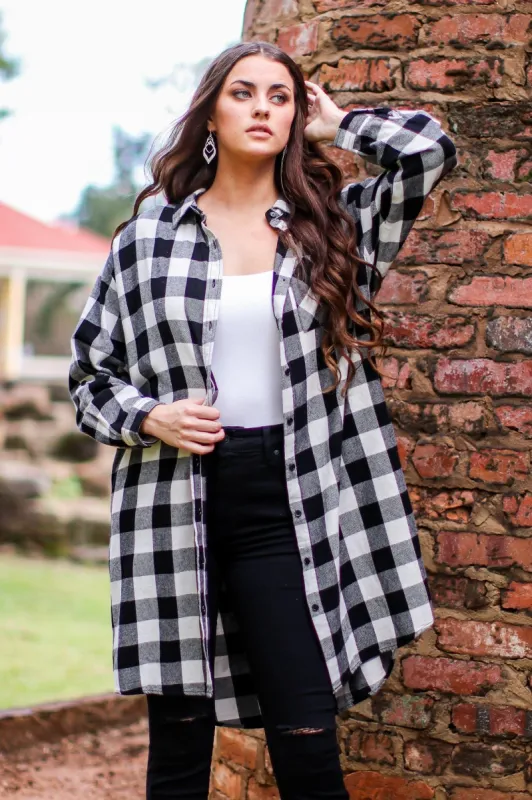Hylton Buffalo Plaid Long Line Shacket - FINAL SALE sold by Madison + Mallory
