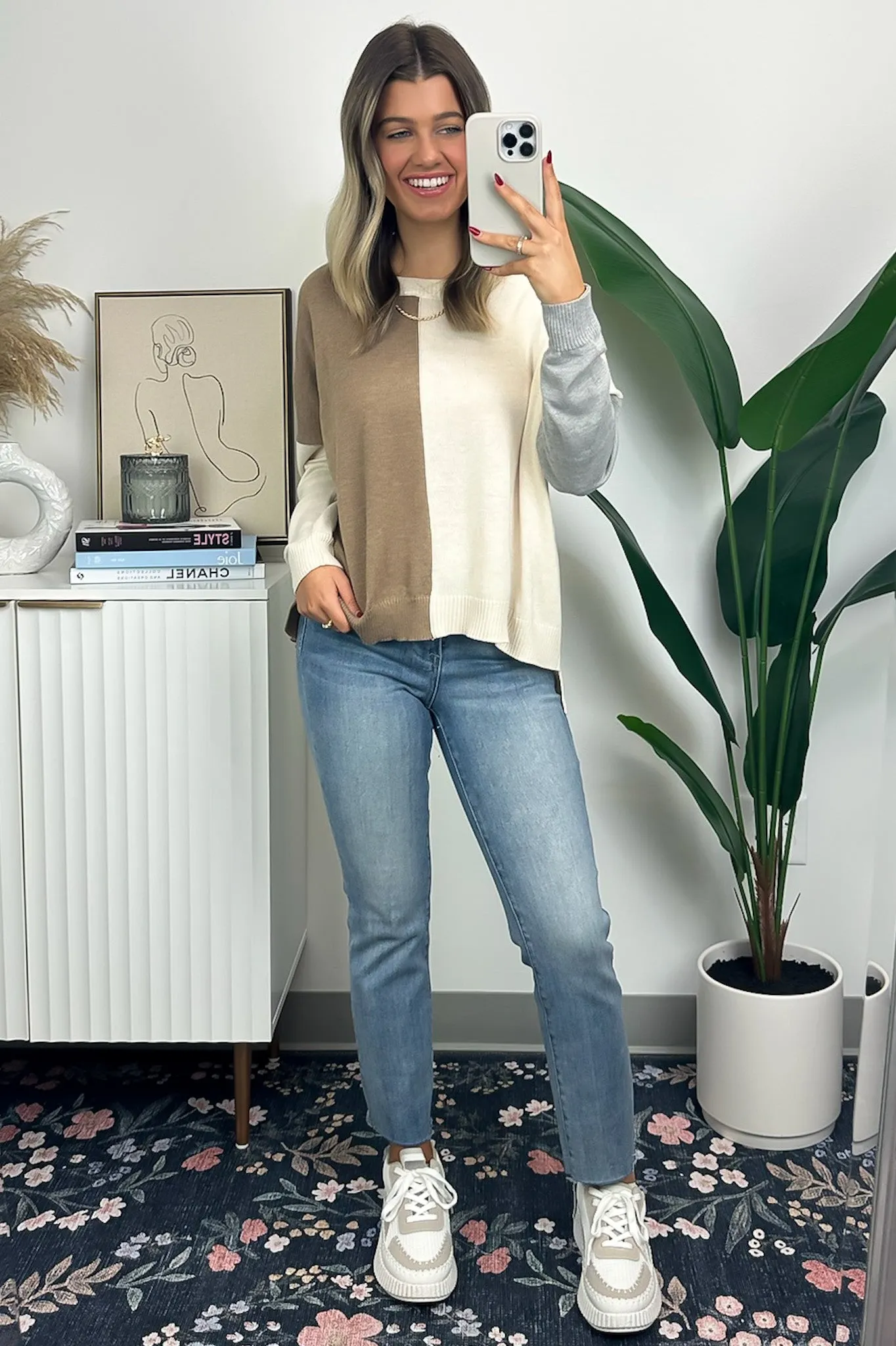 Keep it Interesting Color Block Knit Relaxed Sweater - FINAL SALE sold by Madison + Mallory product image thumbnail 2