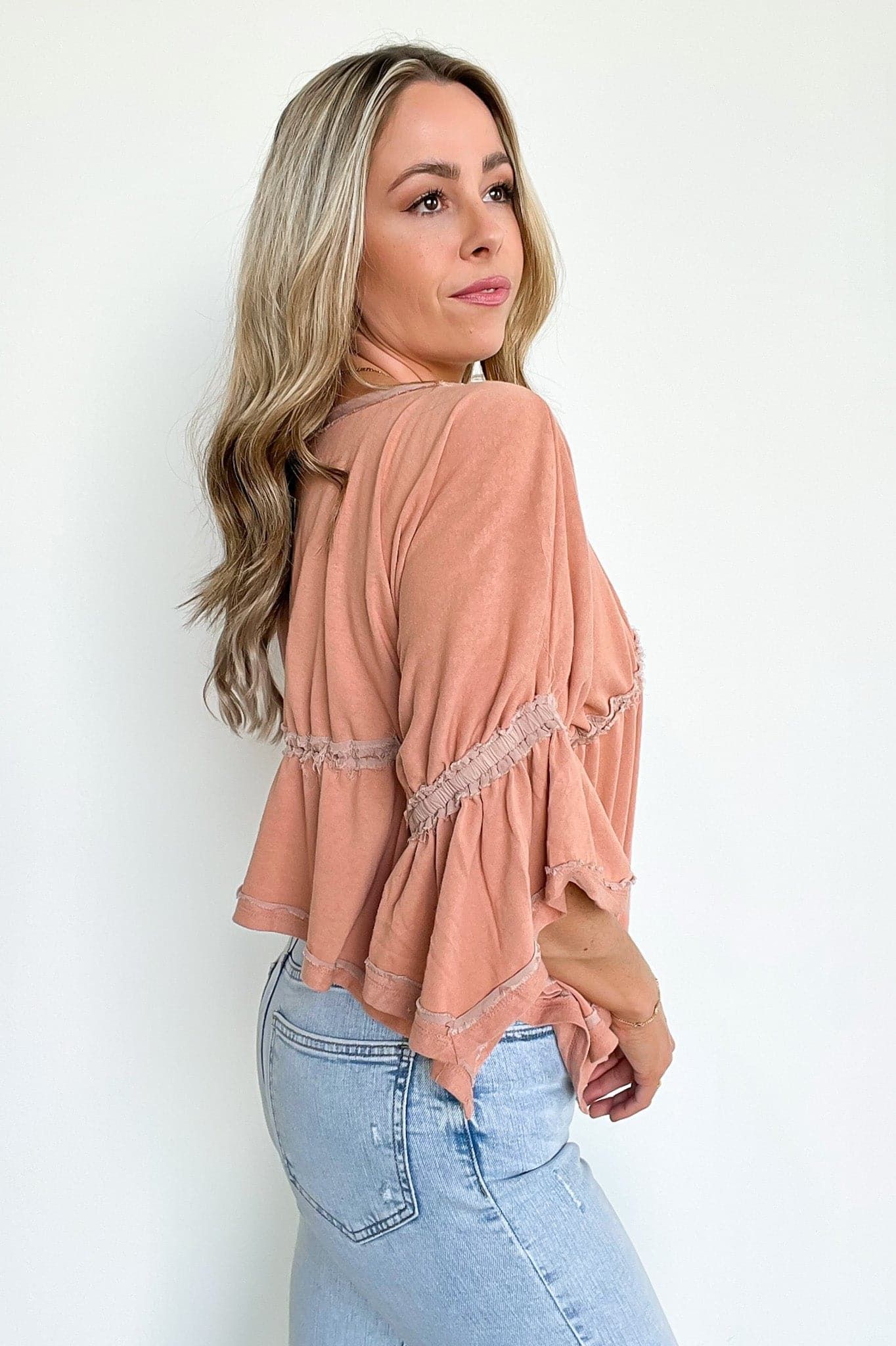Nonie Flowy Raw Edge Top - FINAL SALE sold by Madison + Mallory product image thumbnail 3