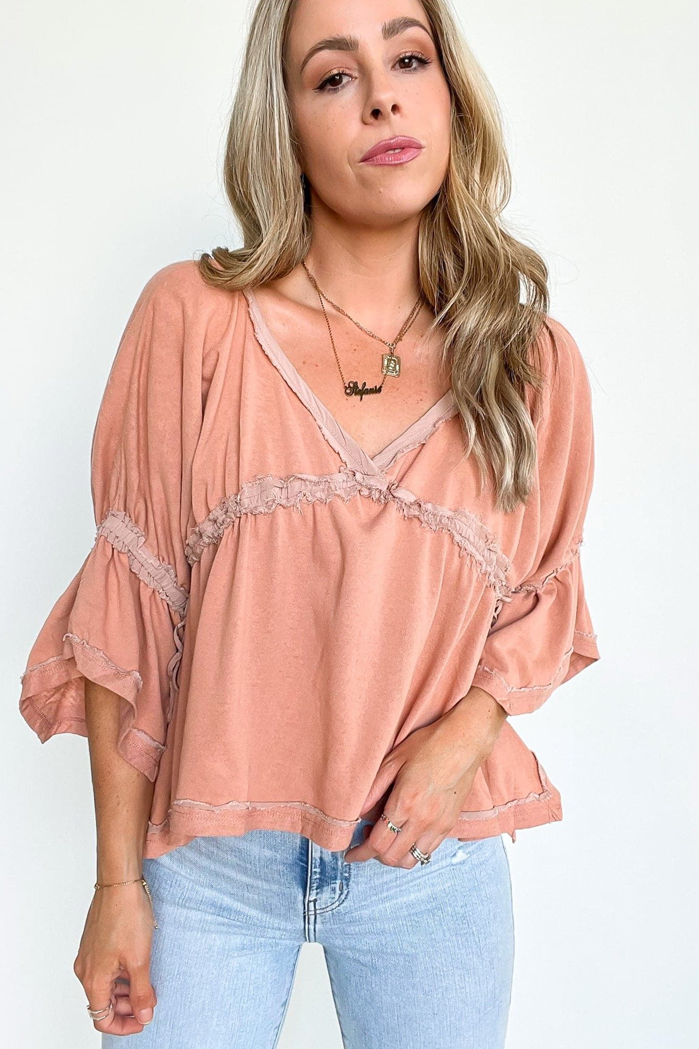 Nonie Flowy Raw Edge Top - FINAL SALE sold by Madison + Mallory product image thumbnail 5