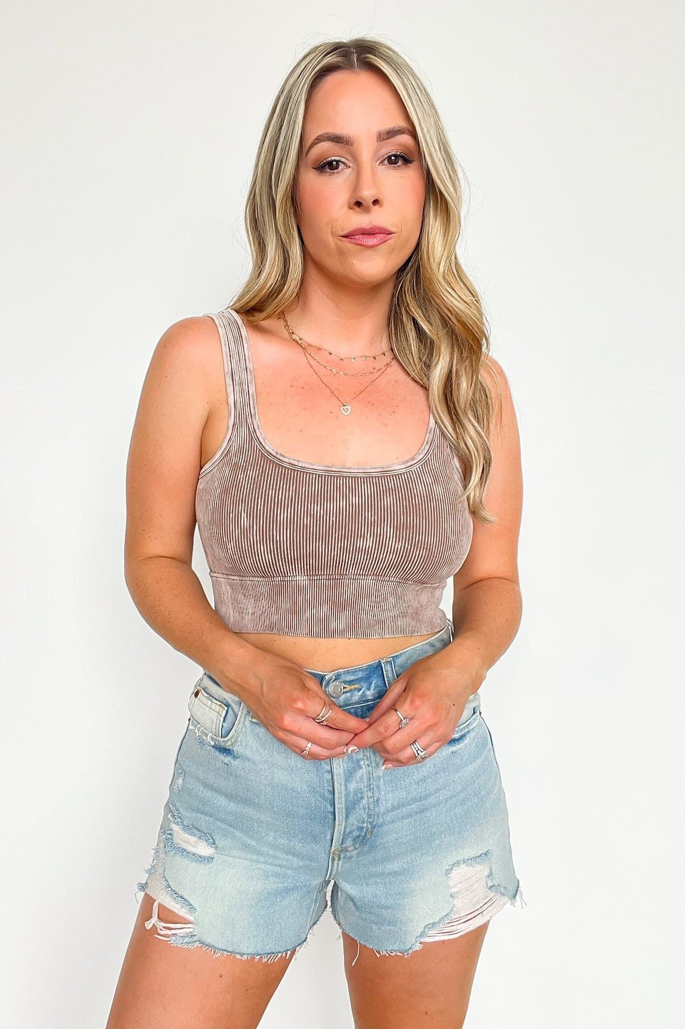 Anielle Washed Ribbed Cropped Bra Top sold by Madison + Mallory product image thumbnail 22