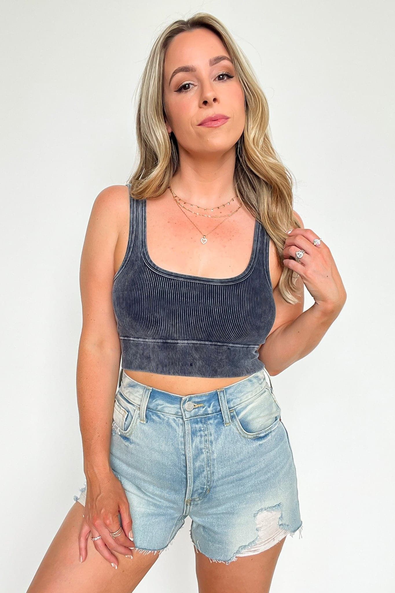 Anielle Washed Ribbed Cropped Bra Top sold by Madison + Mallory product image thumbnail 13