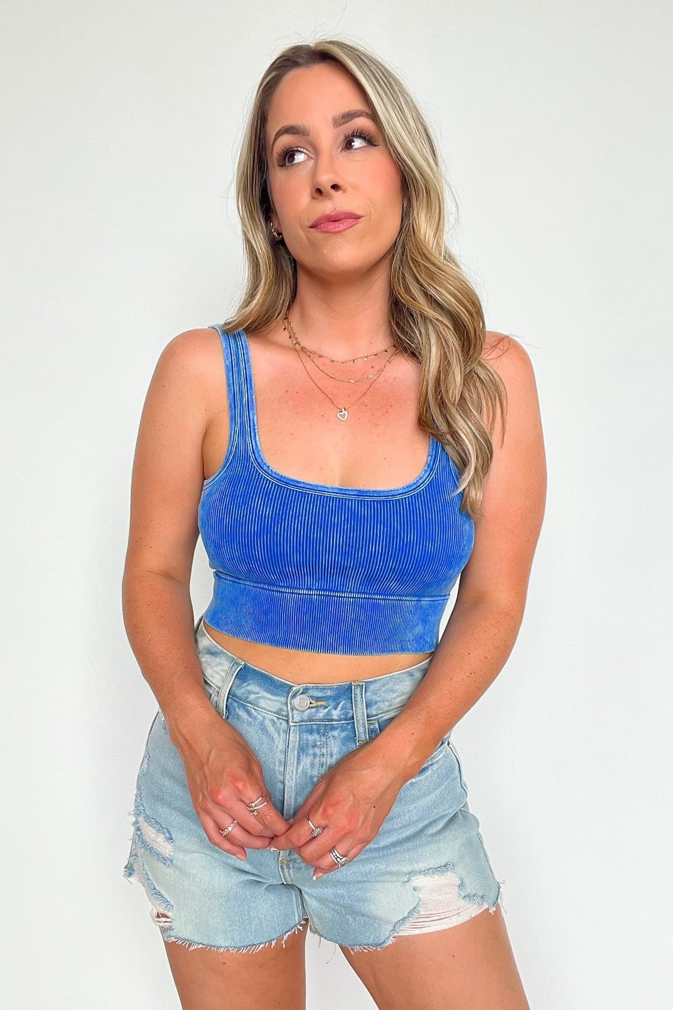 Anielle Washed Ribbed Cropped Bra Top sold by Madison + Mallory product image thumbnail 7