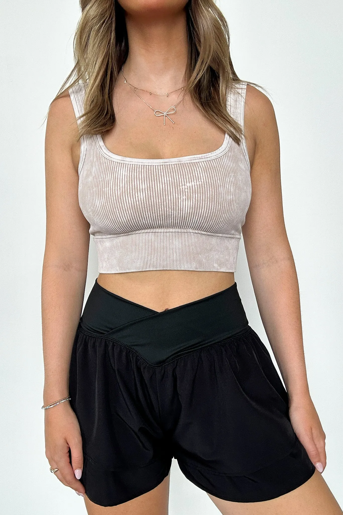Swift Ways Washed Ribbed Cropped Bra Top - FINAL SALE sold by Madison + Mallory product image thumbnail 2
