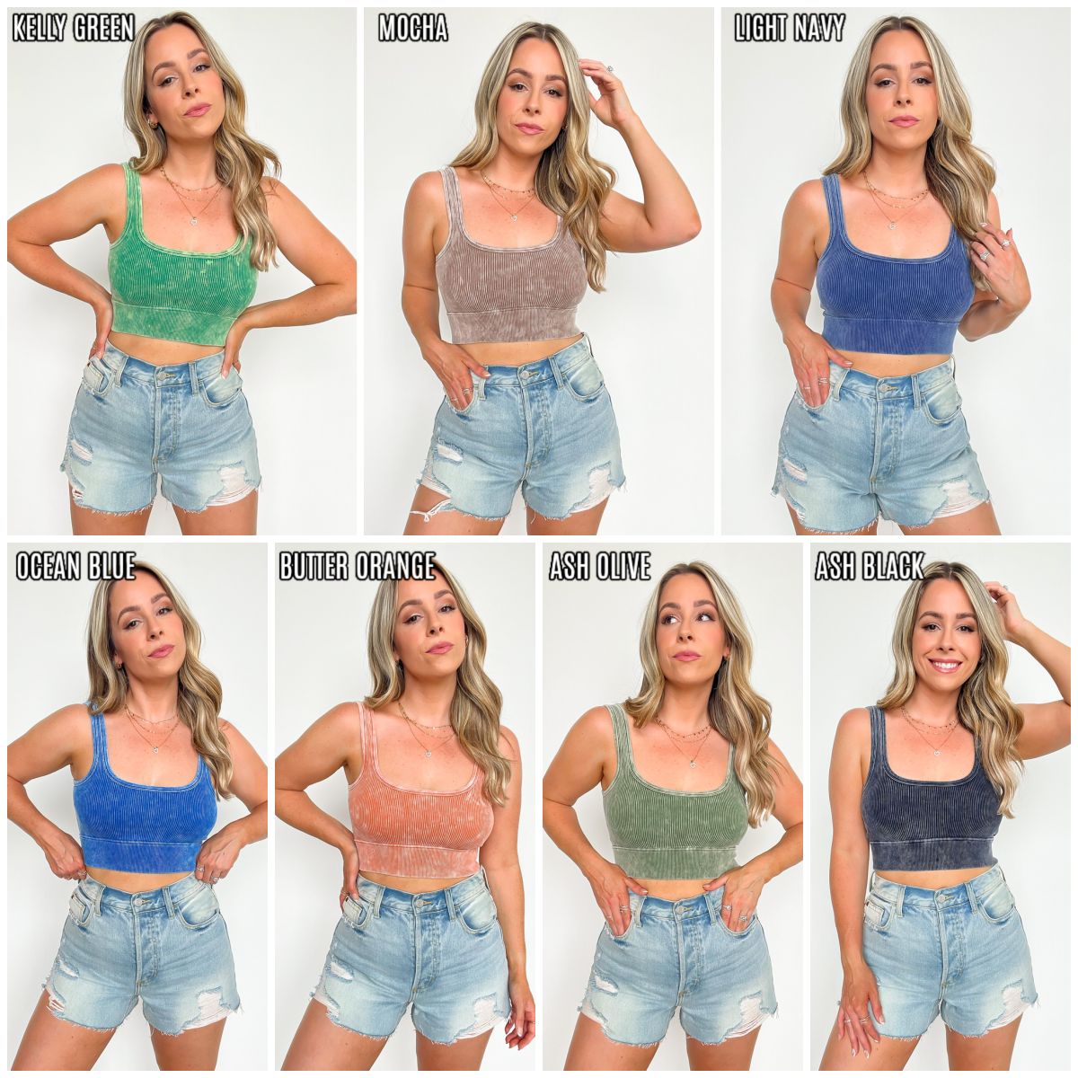 Anielle Washed Ribbed Cropped Bra Top sold by Madison + Mallory product image thumbnail 23