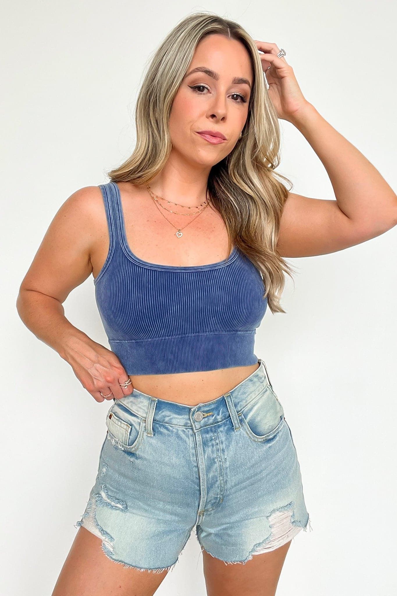 Anielle Washed Ribbed Cropped Bra Top sold by Madison + Mallory product image thumbnail 21
