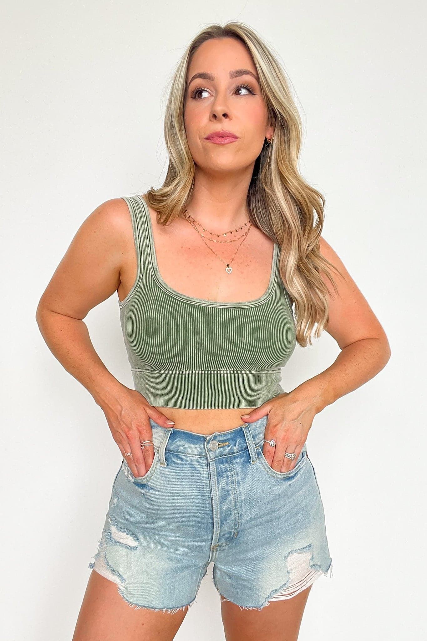 Anielle Washed Ribbed Cropped Bra Top sold by Madison + Mallory product image thumbnail 8