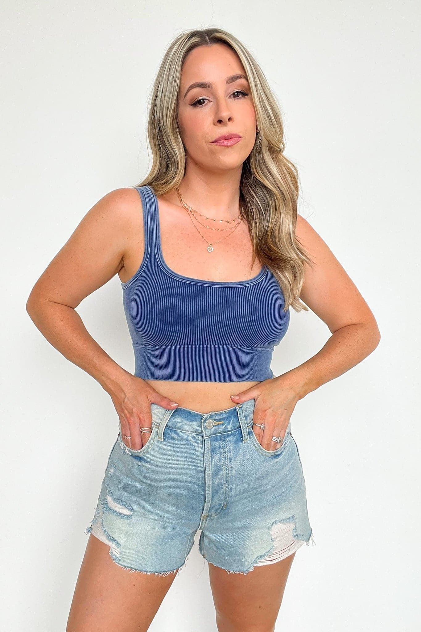 Anielle Washed Ribbed Cropped Bra Top sold by Madison + Mallory product image thumbnail 10