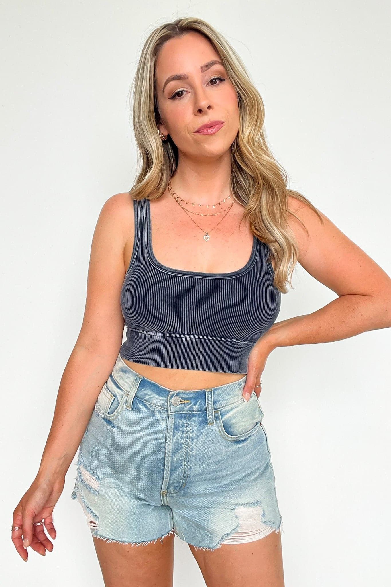 Anielle Washed Ribbed Cropped Bra Top sold by Madison + Mallory product image thumbnail 19