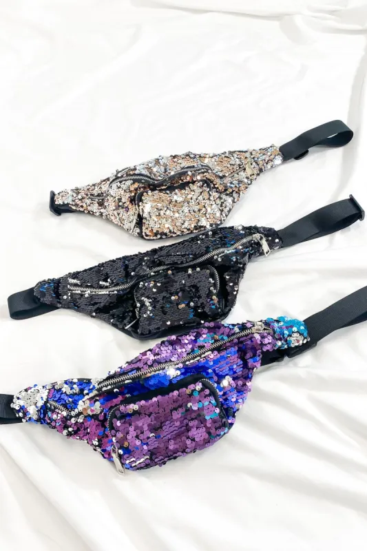 Major Moves Sequin Embellished Fanny Pack - FINAL SALE sold by Madison + Mallory