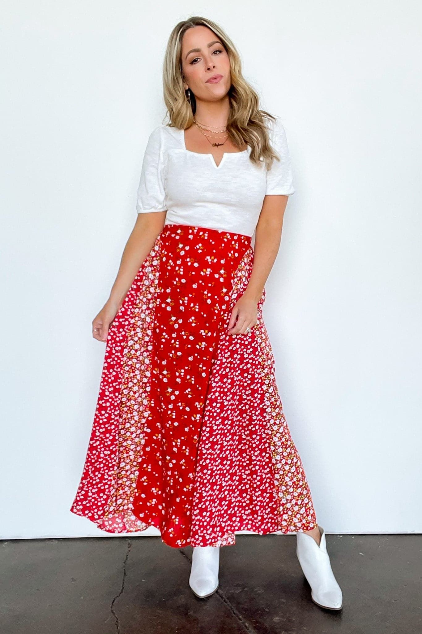 Blooming Perfection Floral Print Maxi Skirt - FINAL SALE sold by Madison + Mallory product image thumbnail 2