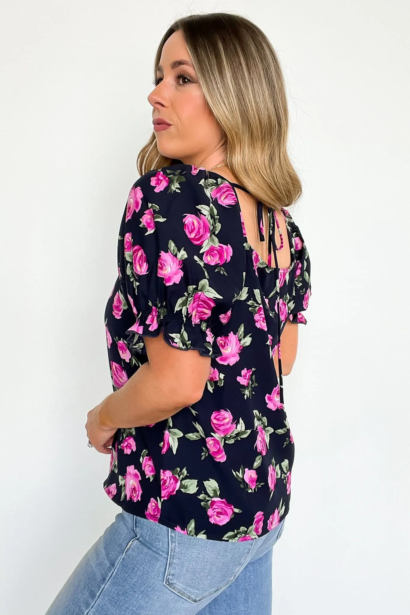 Sweetly Blooming Floral Puff Sleeve Top - FINAL SALE sold by Madison + Mallory product image thumbnail 5