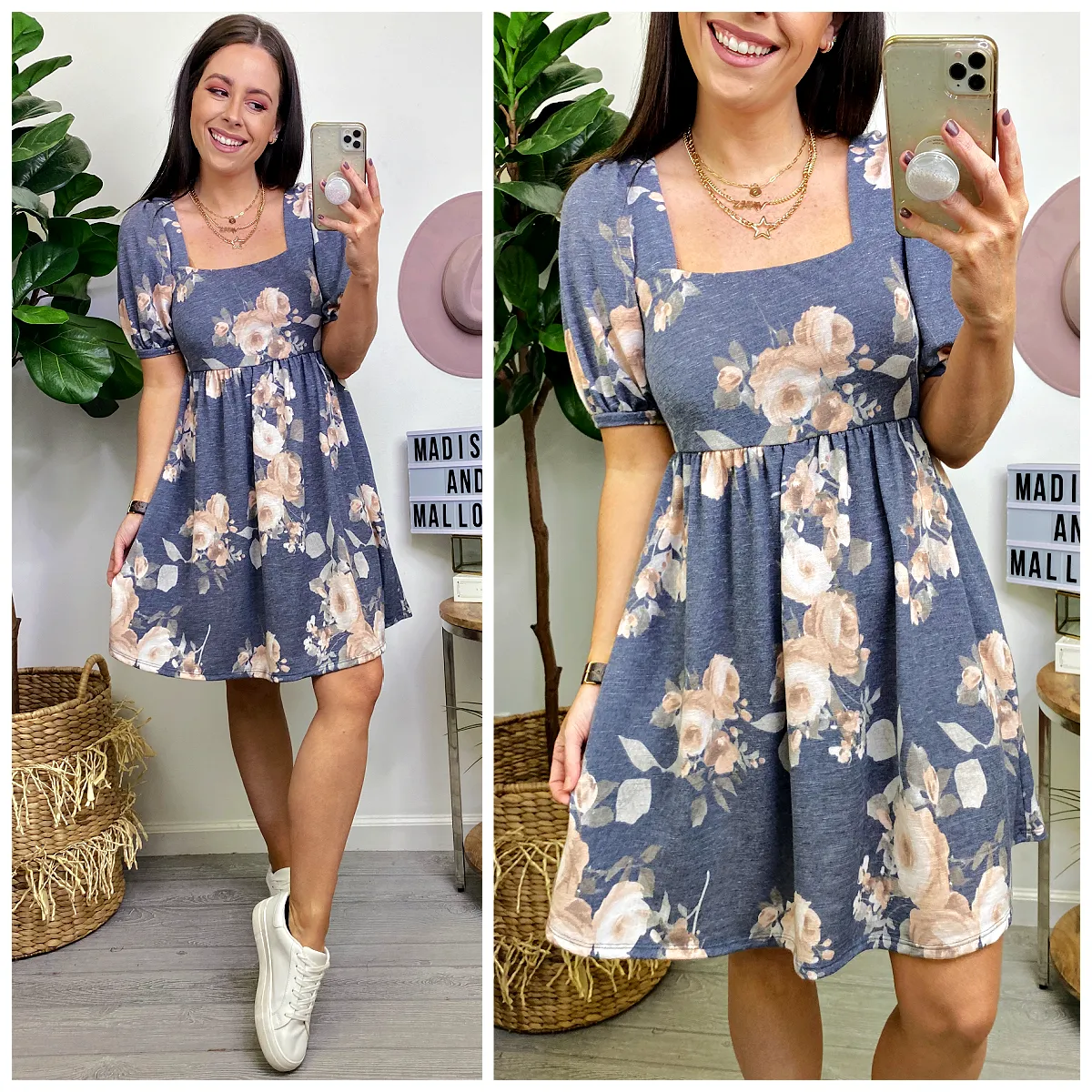 Daphne Floral Tie Back Dress - FINAL SALE sold by Madison + Mallory