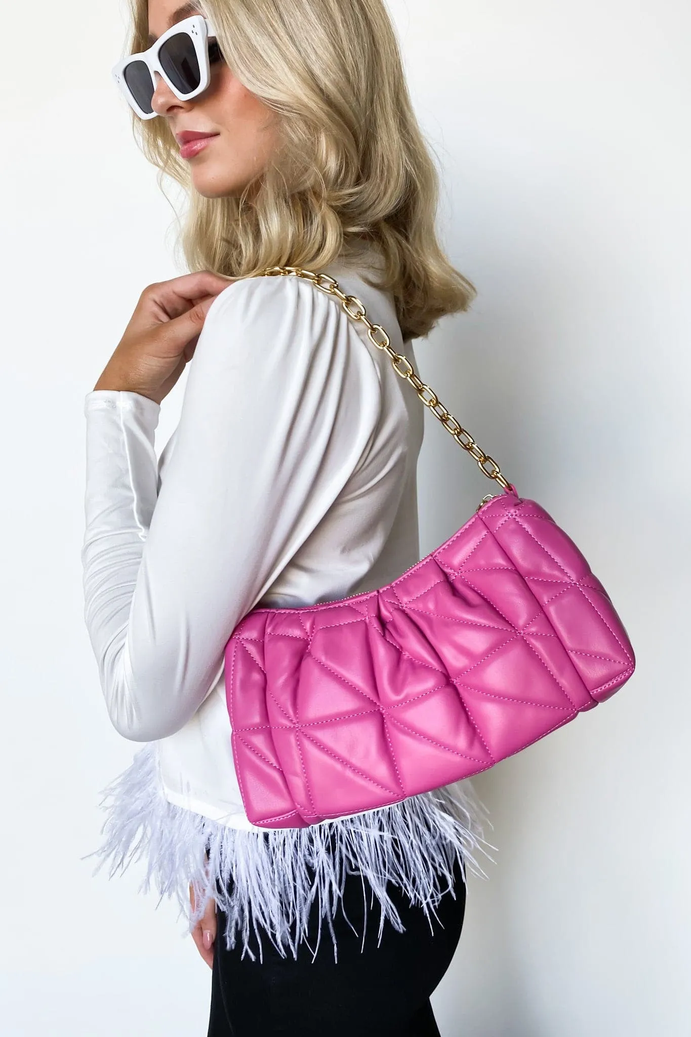 Chic Destinations Quilted Chain Bag - FINAL SALE sold by Madison + Mallory product image thumbnail 4