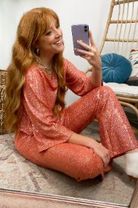 Signature Sparkle Wide Leg Sequin Pants - FINAL SALE sold by Madison + Mallory