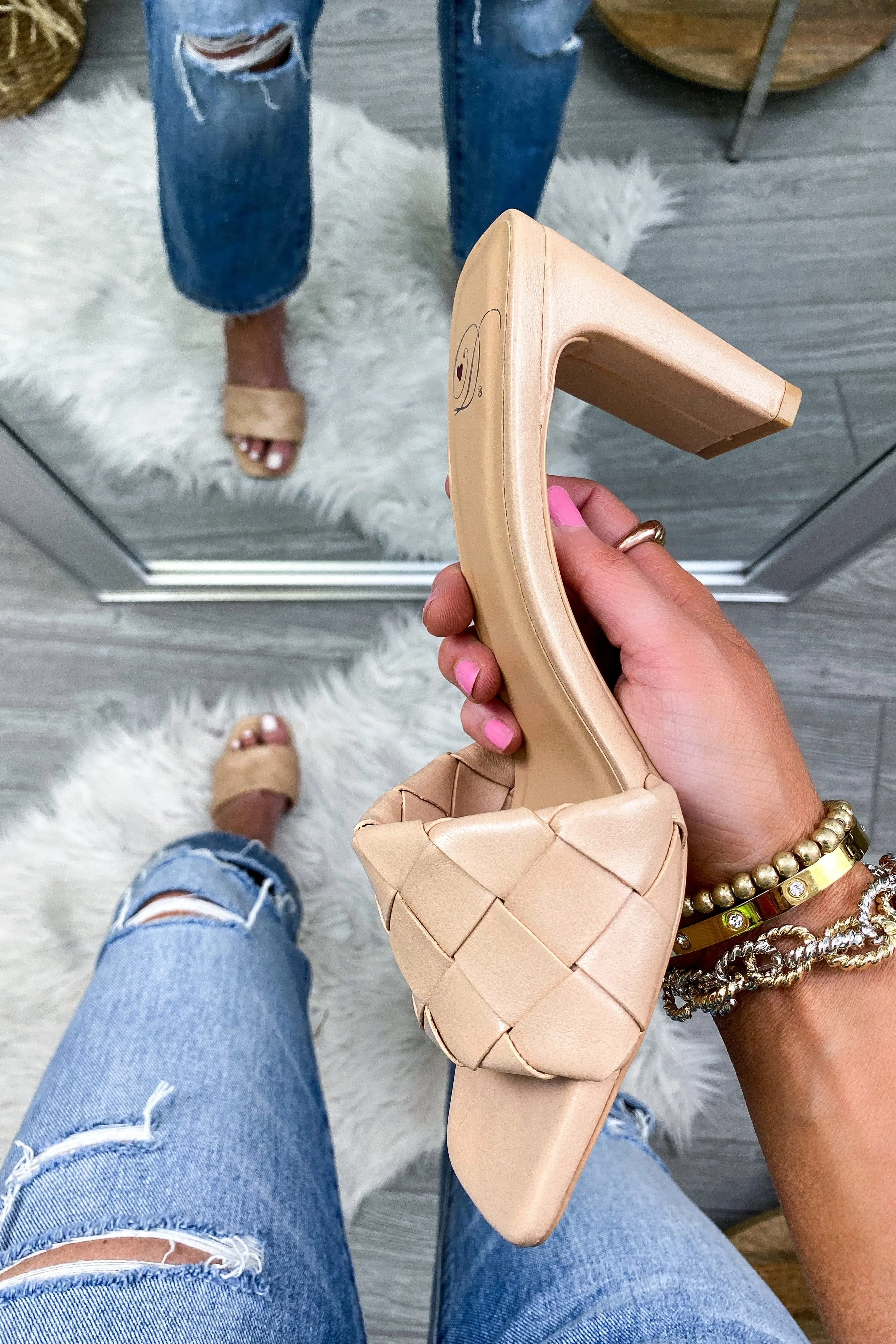 Higher Heights Woven Strap Heels - FINAL SALE sold by Madison + Mallory