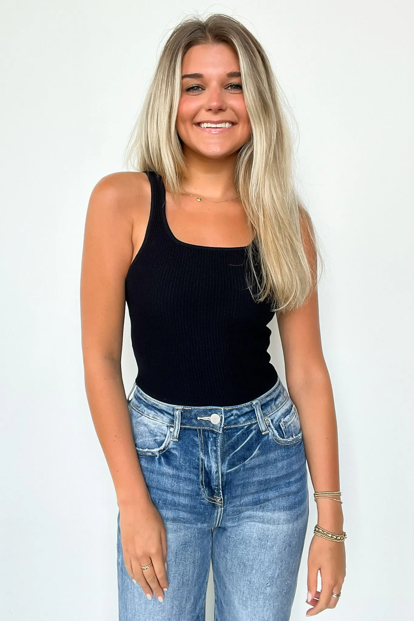 Carmelia Ribbed Tank Bodysuit - FINAL SALE sold by Madison + Mallory product image thumbnail 3