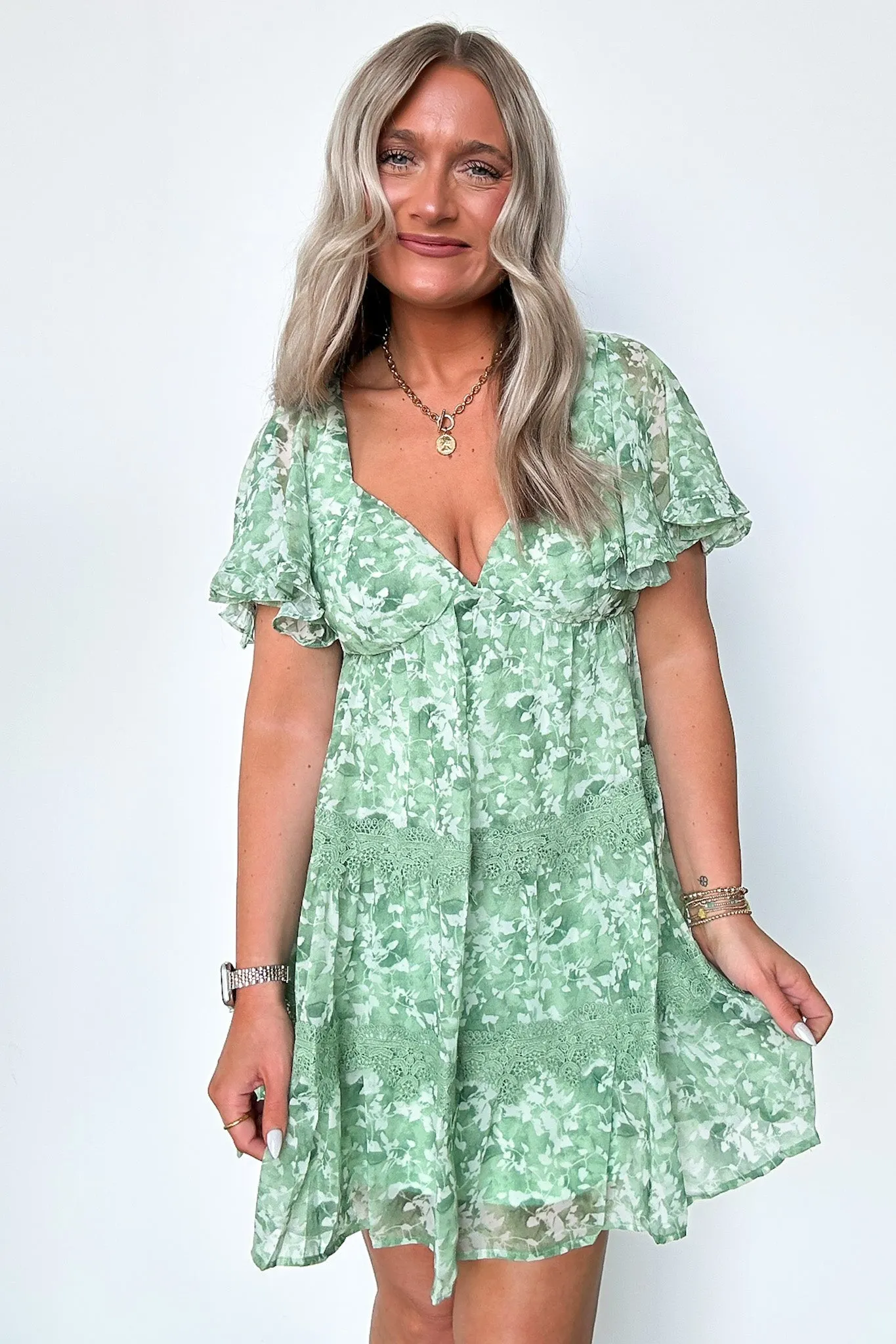 Charming Sweetness V-Neck Ruffle Dress - FINAL SALE sold by Madison + Mallory product image thumbnail 4