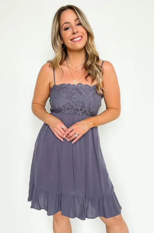 Easy Attention Lace Bodice Ruffle Dress - FINAL SALE sold by Madison + Mallory