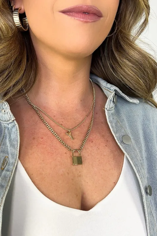 Under Lock and Key Layered Necklace - FINAL SALE sold by Madison + Mallory