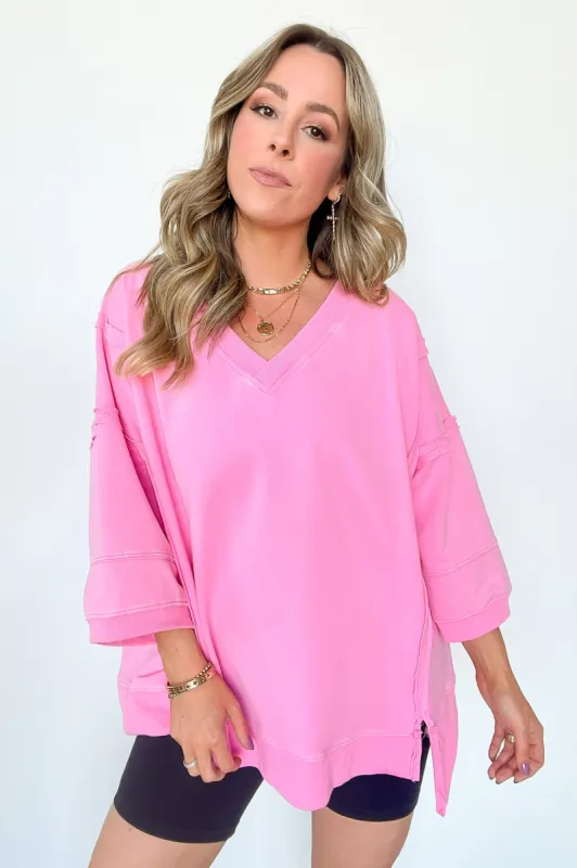 Cohen Relaxed Fit V-Neck Top - FINAL SALE sold by Madison + Mallory