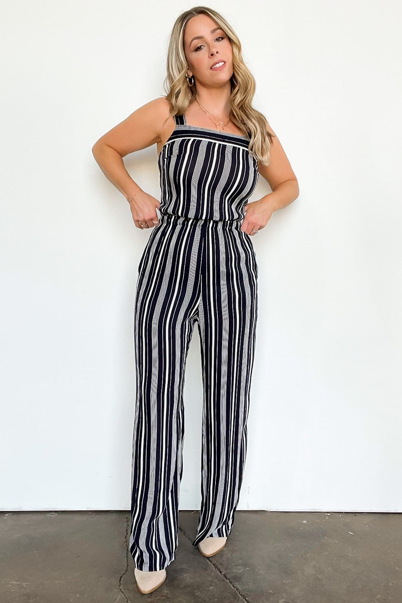 Cambre Striped Tie Back Jumpsuit - FINAL SALE sold by Madison + Mallory product image thumbnail 3