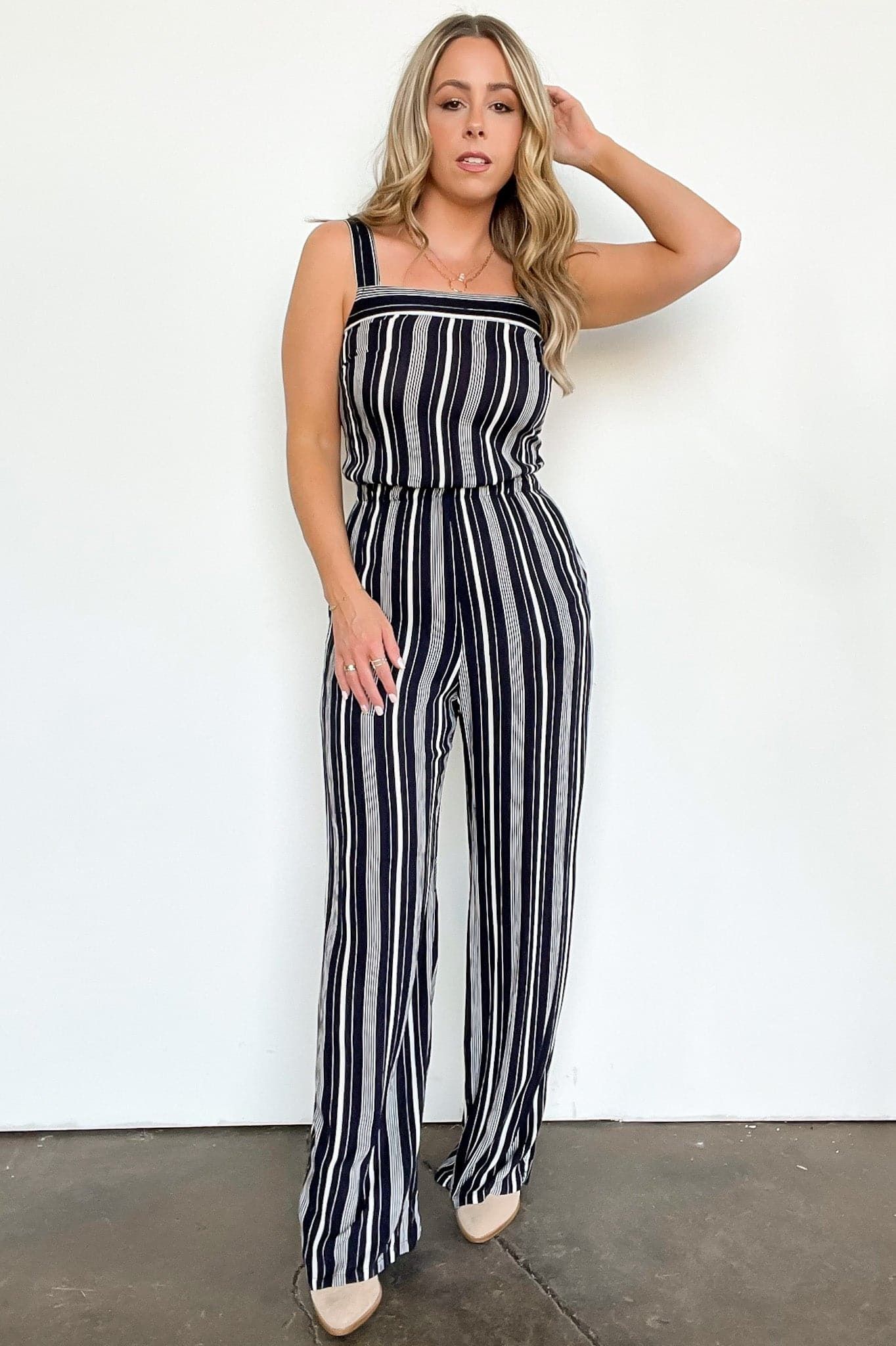 Cambre Striped Tie Back Jumpsuit - FINAL SALE sold by Madison + Mallory product image thumbnail 5
