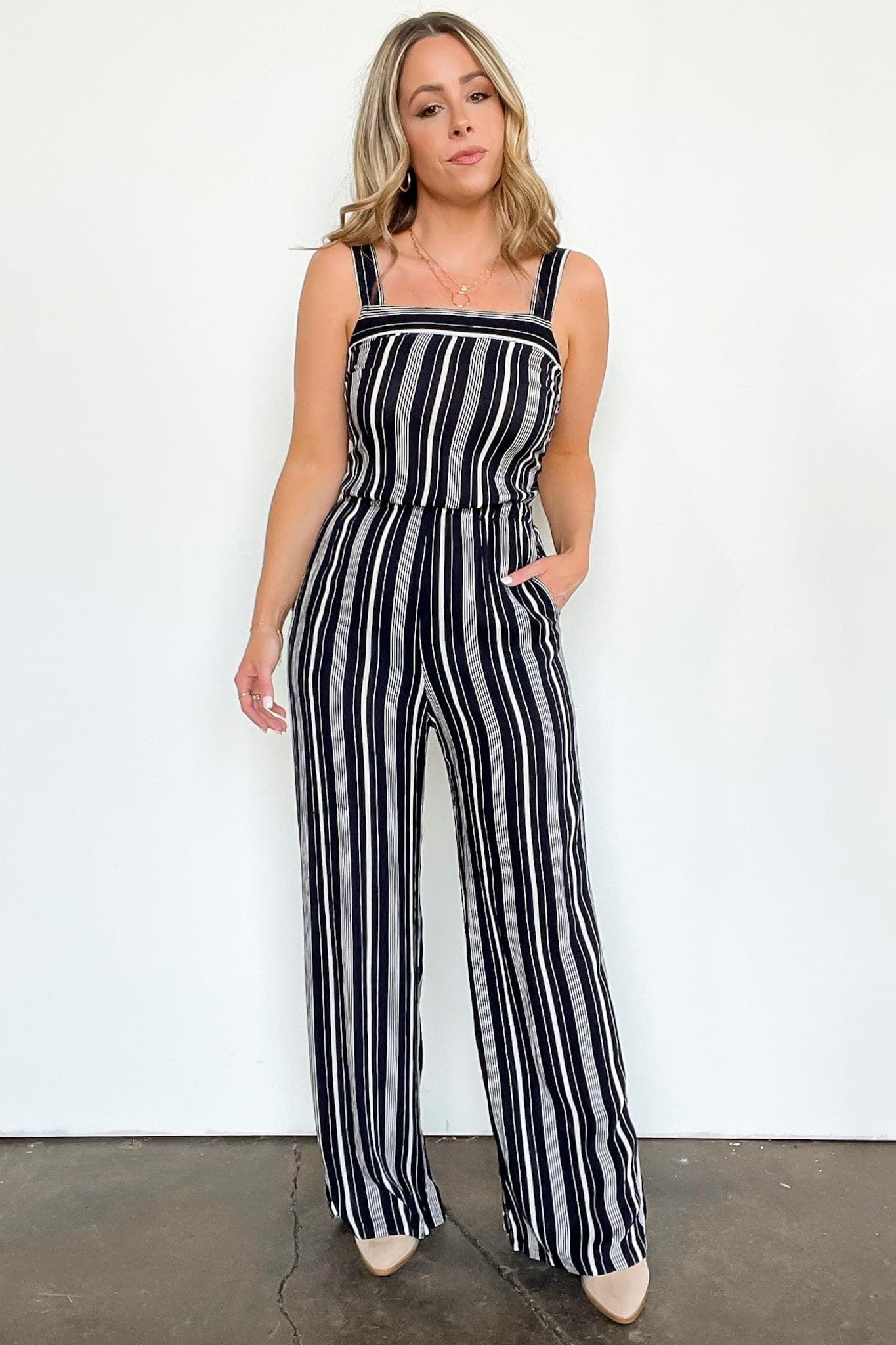 Cambre Striped Tie Back Jumpsuit - FINAL SALE sold by Madison + Mallory product image thumbnail 4