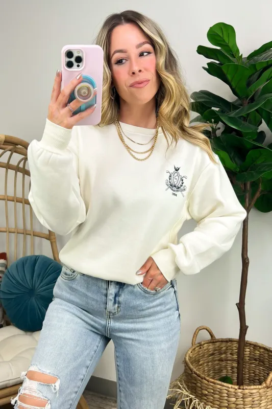 Golf Club Crest Logo Embroidered Pullover - FINAL SALE sold by Madison + Mallory