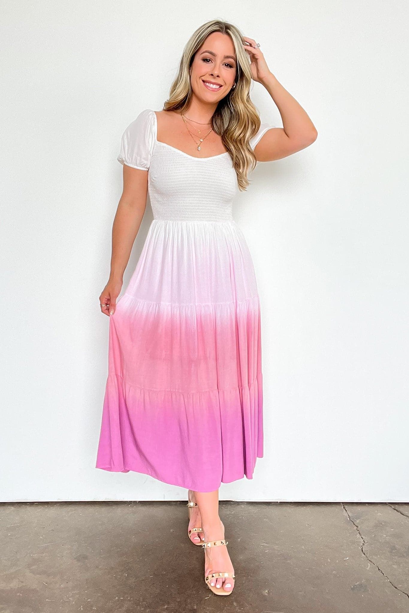 Destined Romance Ombre Tiered Maxi Dress - FINAL SALE sold by Madison + Mallory product image thumbnail 4