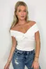 Precious Design Off Shoulder Twist Front Top - FINAL SALE sold by Madison + Mallory