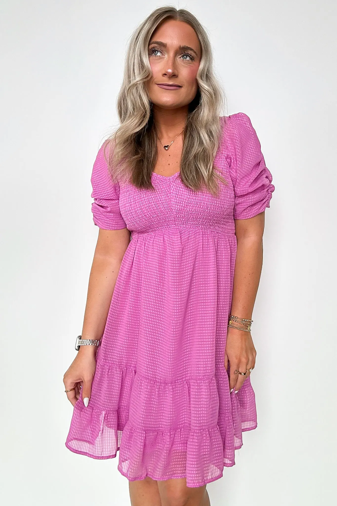 Adorable Allure Textured Chiffon Tiered Dress - FINAL SALE sold by Madison + Mallory product image thumbnail 2