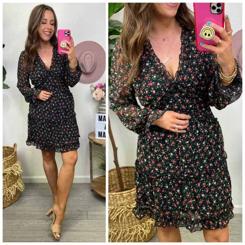 Bouquet of Blooms Floral Ruffled Dress - FINAL SALE sold by Madison + Mallory