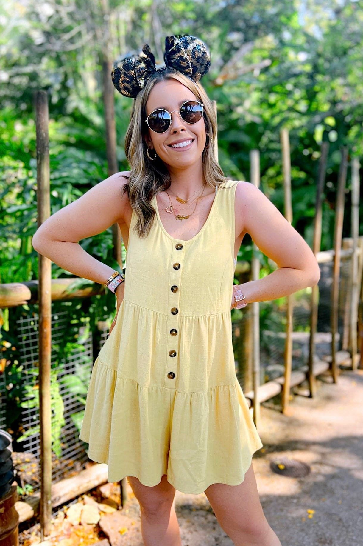 Montiel Button Down Tiered Romper - FINAL SALE sold by Madison + Mallory product image thumbnail 4