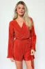 Sultry Beauty Pleated Satin Romper - FINAL SALE sold by Madison + Mallory
