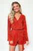 Sultry Beauty Pleated Satin Romper - FINAL SALE sold by Madison + Mallory